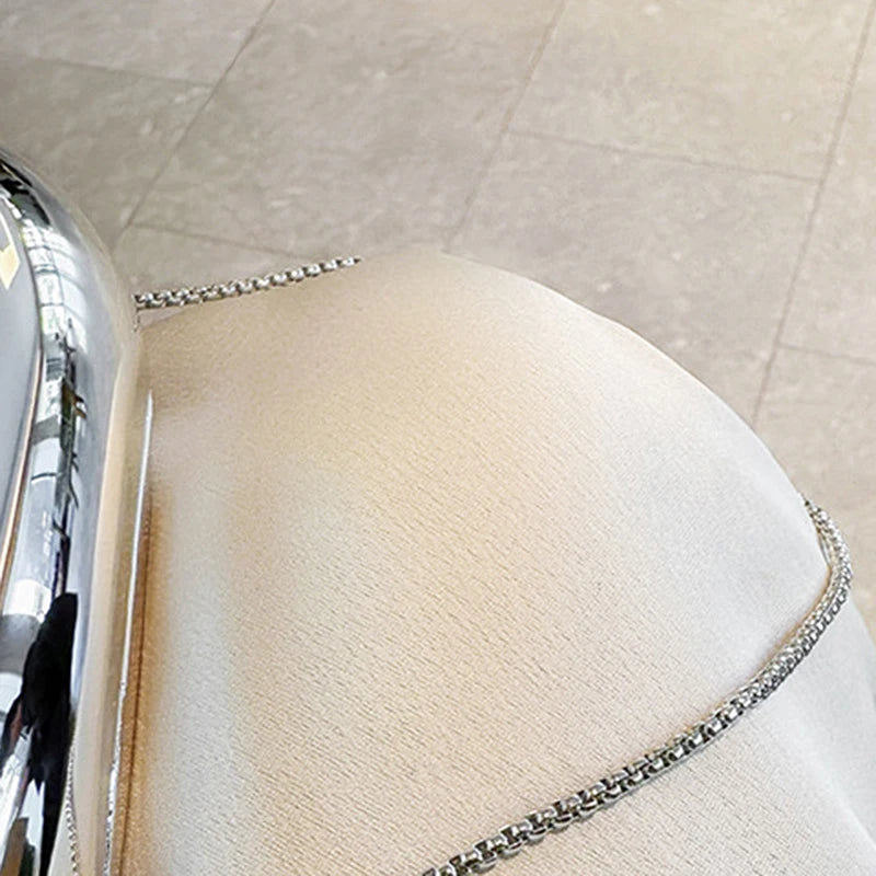 Z. Women's Chain Crossbody Bag Small Purse Acrylic Metallic Luster Half Moon Party Banquet Women's Bag Luxury Handbag