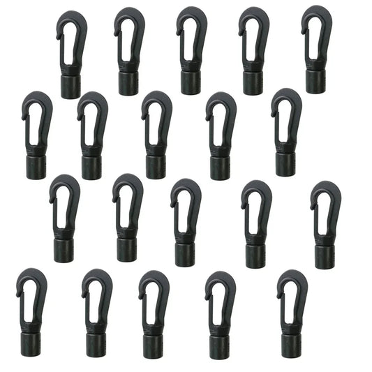 5MM 8MM 10PC 20PCS Bungee Shock cord Quick Connect hooks hanging Ends Clip for Kayak Canoe Boat Dinghy Rib DIY Elastic Cord rope