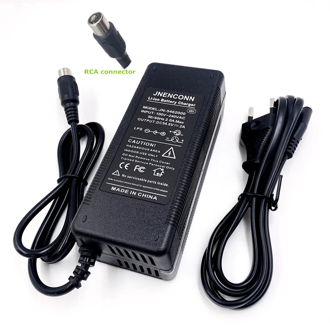54.6V 2A Lithium Battery Charger 48V 13S Kugoo G1 Charger High quality Li-ion Battery pack Charger With Fan