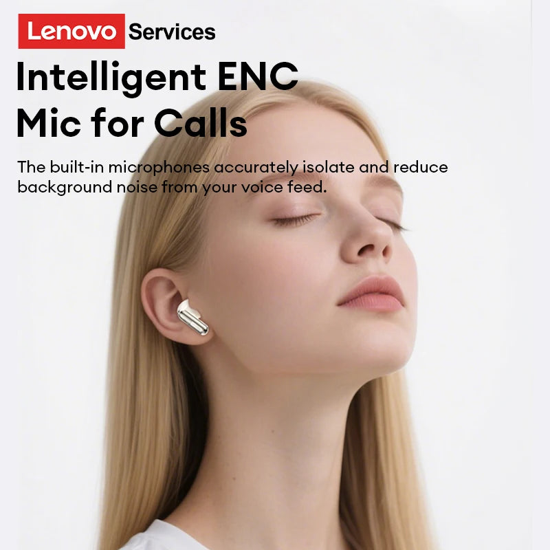 Lenovo LE208 Wireless Earphones ENC Noise Cancellation Mic Bluetooth V6.0 HIFI Headphone HIFI Sound Headphone HD Call With Mic