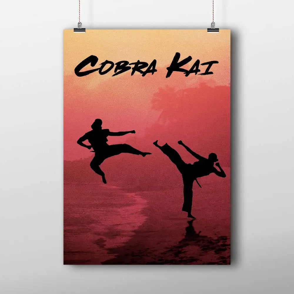 TV Series Cobra Kai Self-adhesive Art Poster Waterproof Paper Sticker Coffee House Bar Posters Wall Stickers