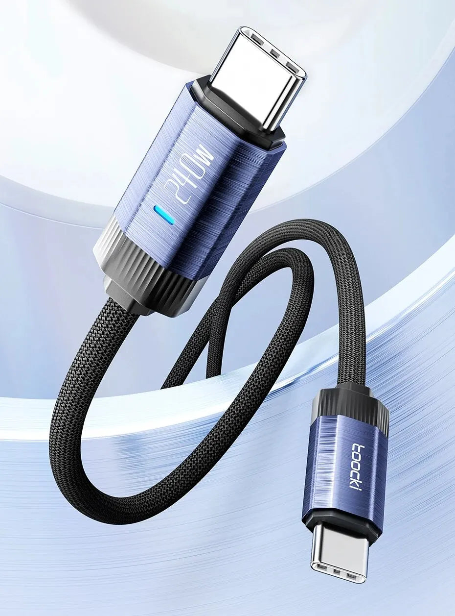 Toocki 240W USB C to USB Type C Cable 48V 5A PD3.1 Super Fast Charging for iPhone 15 ProMax Samsung S23 MacBook Hauwei Xiaomi