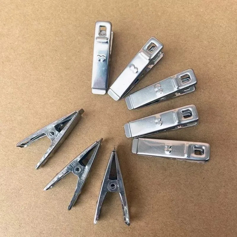 Stainless Steel Clothes Pegs Windproof Metal Clamps Metal Laundry Clothes Clips Multifunction Clothespins with Strong Clamp