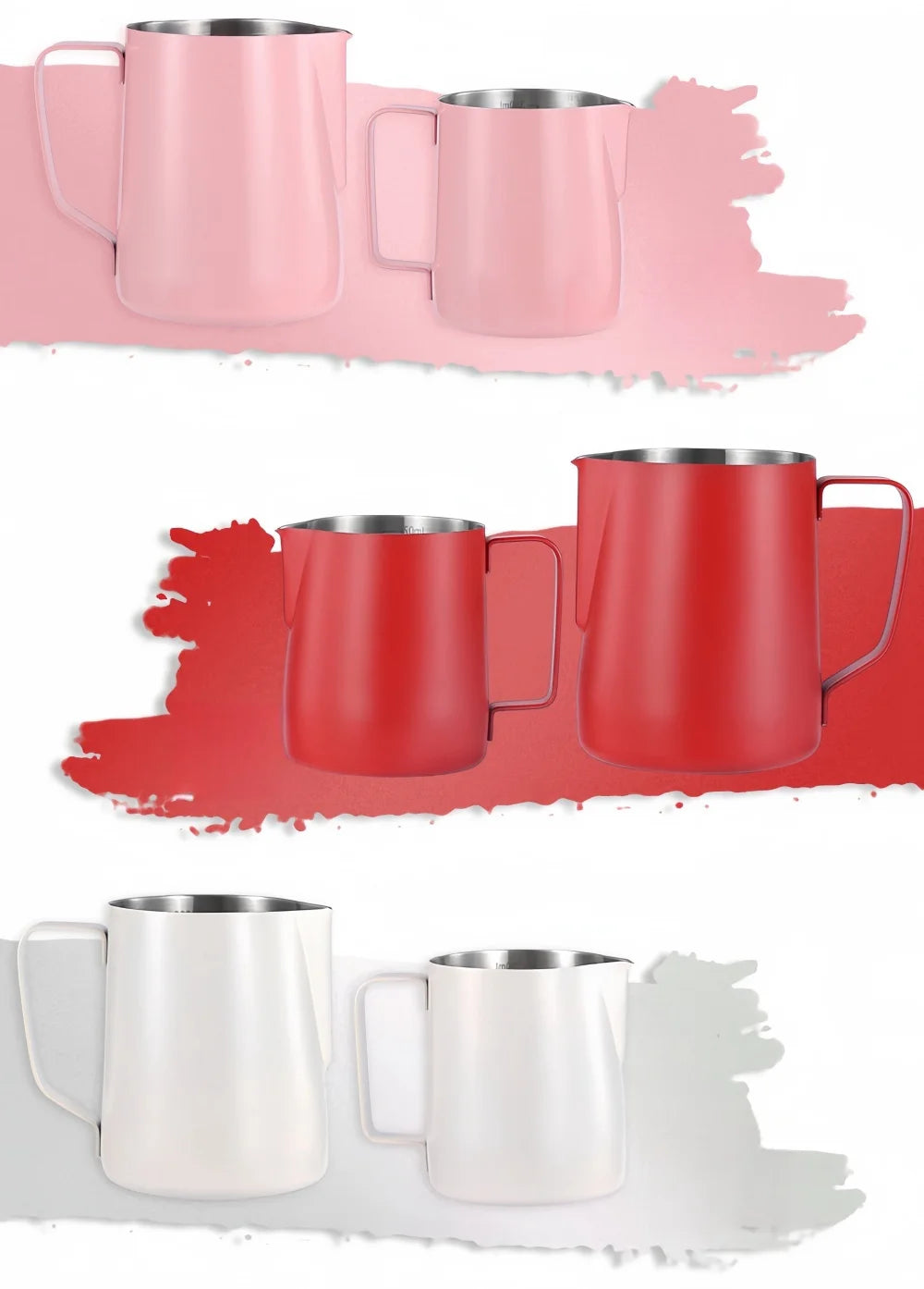 350/600ML Coffee Milk Frothing Pitcher Jug 304 Stainless Steel Precise Scale High Quality Latte Barista Professional CafeUtensil