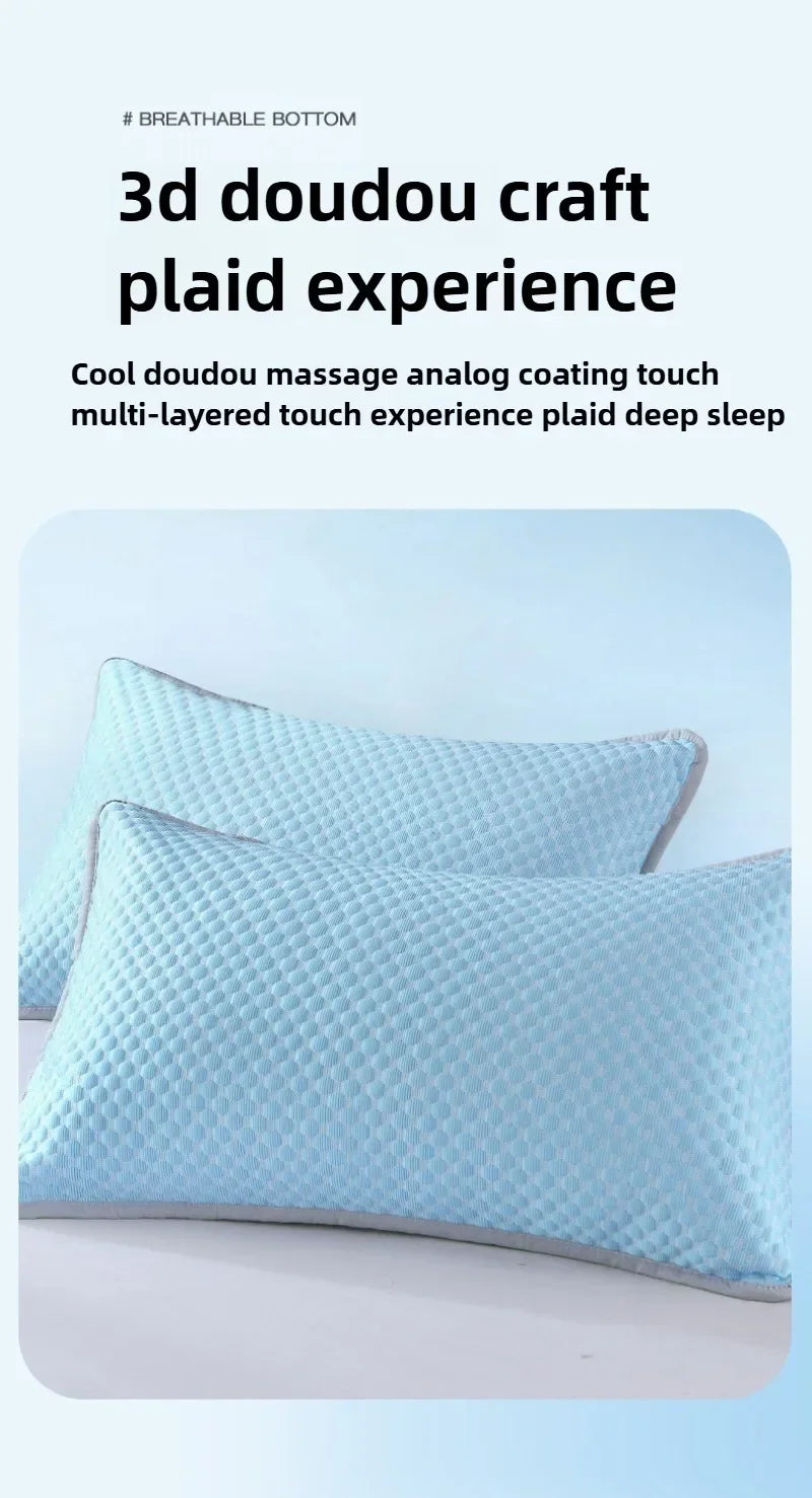 Summer Cooling Pillowcase Solid Color Ice Bean Bean Pillowcase Cool Feeling Air Conditioning Cover Washable  (No Pillow) 48x74cm