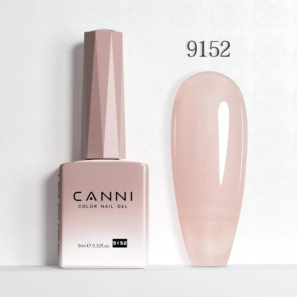 Canni Nail Gel Polish Jelly Nude Color HEMA FREE TPO FREE 9ml Transparent Semi Permanent Natural Nude French Nail Gel Lacquer