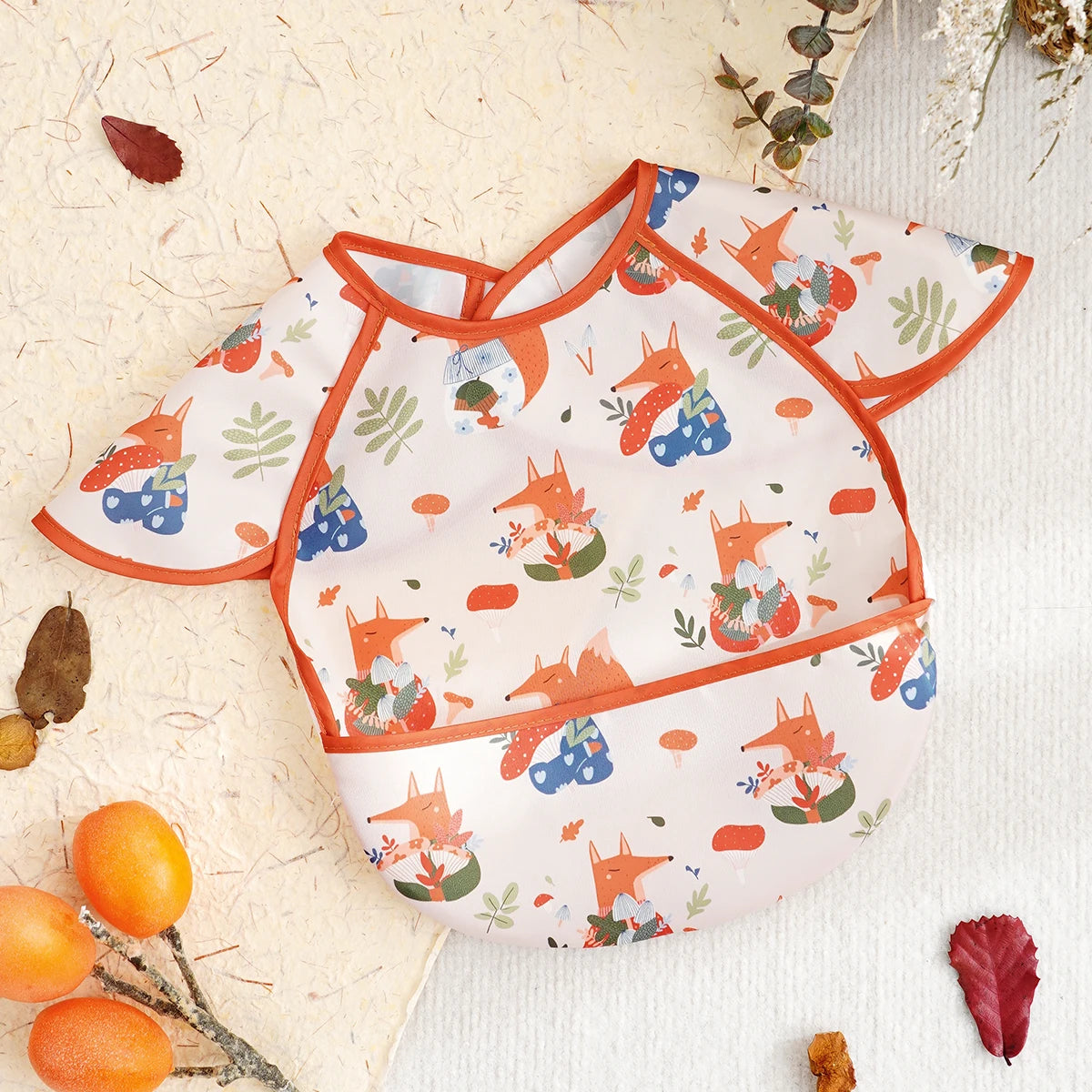 Kangobaby #My Soft Life# New Waterproof Baby Sleeveless Feeding Bib Fashion Full Body Cover