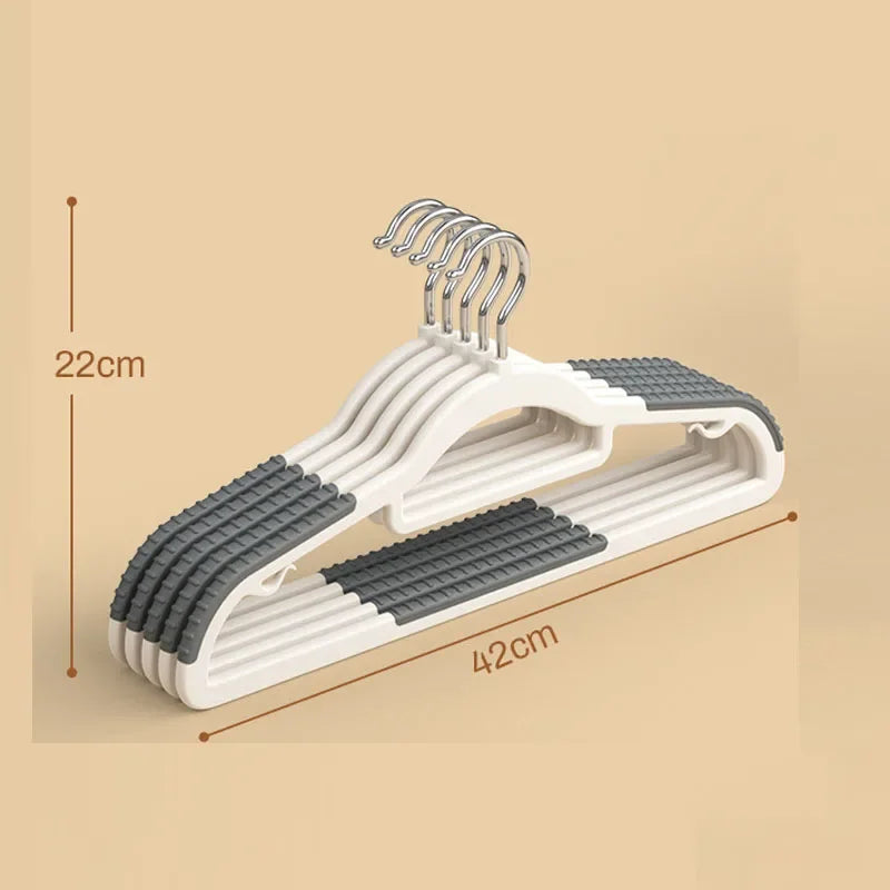 10PCS Anti Slip Hanger Household Clothes Hanger Plastic Non Marking and Anti Slip Hanger Clothing Rack Drying Rack for Clothes