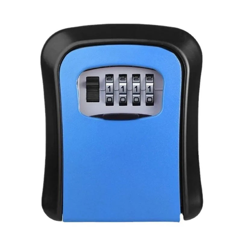 Wall Mount Key Lock Box 4 Digit Password Code Security Lock No Key for Home Office Key Safe Secret Storage Box Organizer