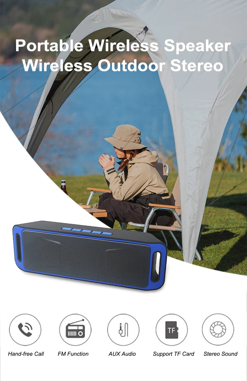 Portable Bluetooth Speaker Wireless Mini Speaker Subwoofer Speaker Smart Speaker TF USB Built-in Mic Dual Bass