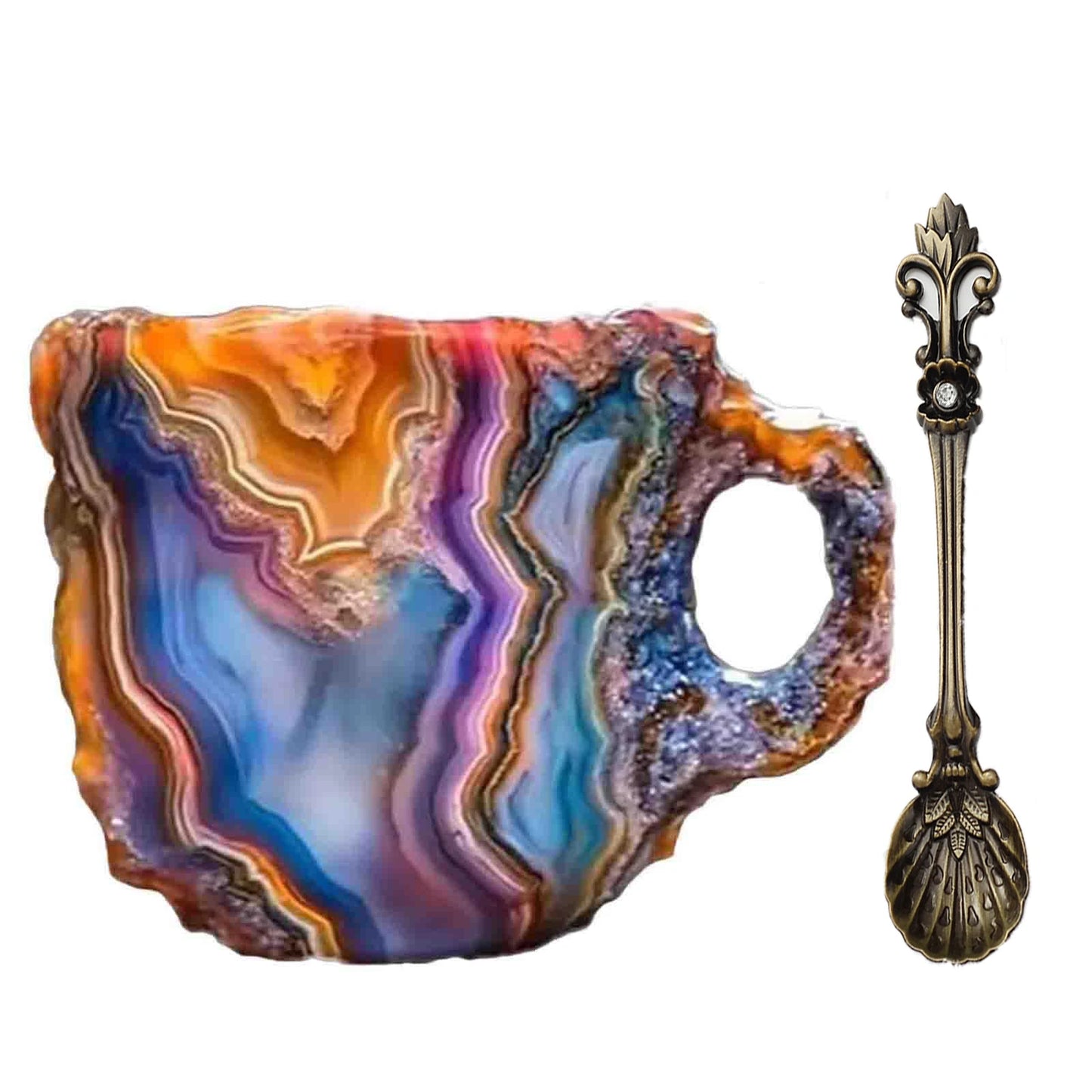 Mineral Crystal Coffee Mug 2025  New Multi-Colored Elegant Crystal Christmas Mugs Gift for Home and Office kitchen Supplies