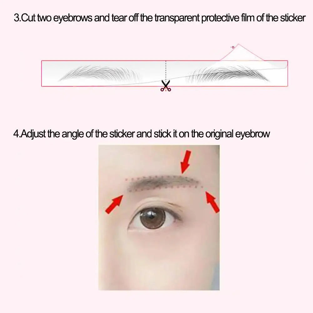 6D Hair Like Eyebrows Stickers Makeup Waterproof Eyebrow Eyebrow Long Natural Hair-liked Authentic Eyebrow Tattoo Sticker