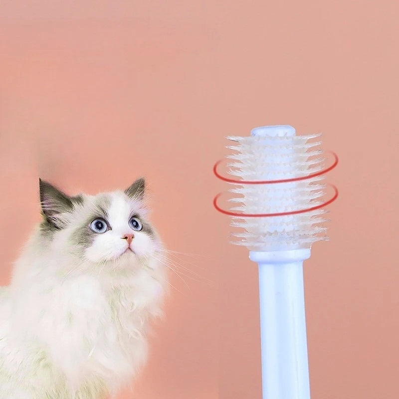 360° Pet Toothbrush Cat Toothbrush Soft Brush for Dog Mouth Cleaning Brush Pet Dental Care Cat Tongue Sensory Cleaning Brush