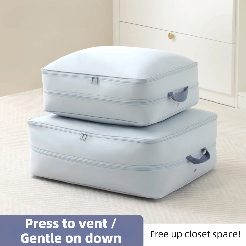 Large Capacity Compression Storage Bags Compression Function Durable Clothes Organizer Reusable Moving Packing Bag For Quilt