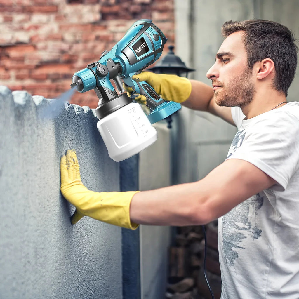 Cordless Paint Sprayer for Makita 18V 2pcs Battery Mini Paint Sprayer 1000ml Tank for Walls Ceilings, Fence, Wood