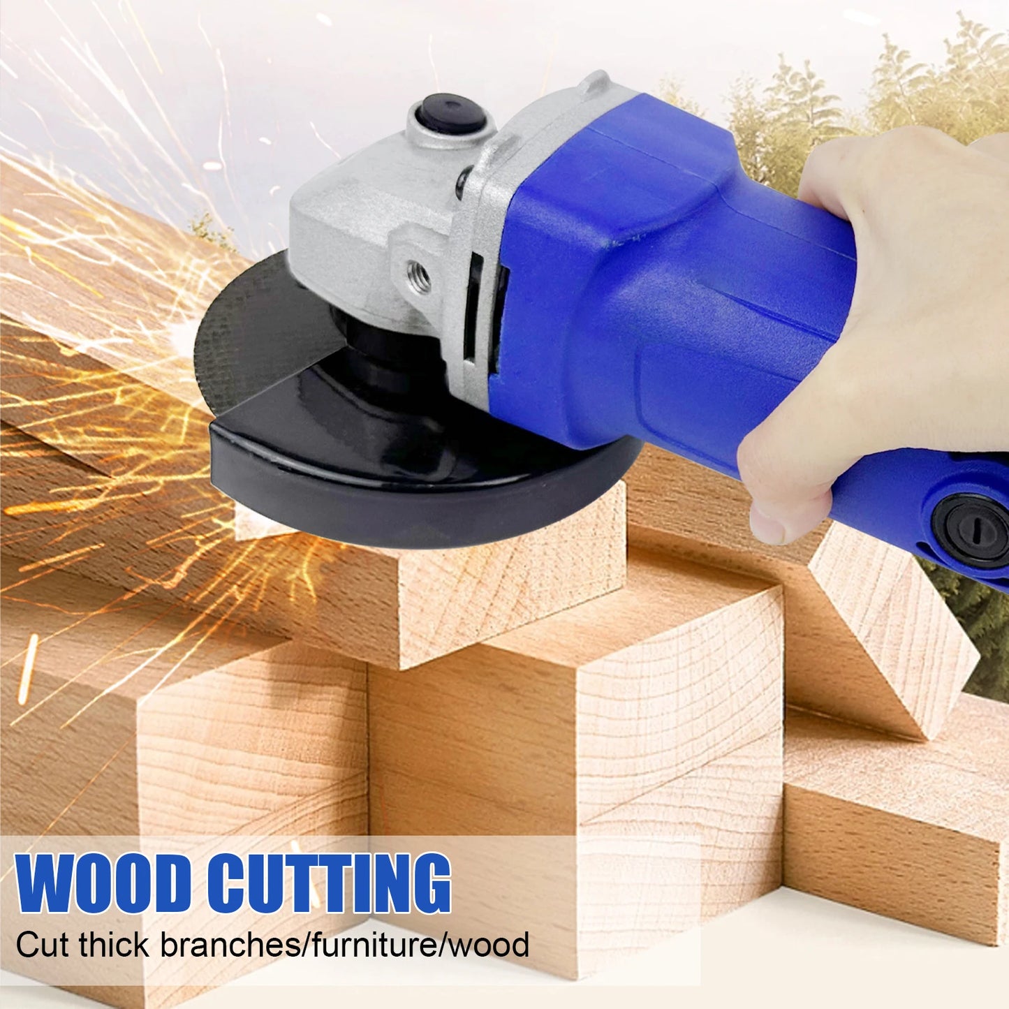 2000W Electric Angle Grinder, 115mm 4.5 inch Grinding Tool 12000 RPM, Wheel Disc for Metal,Tile Cutting and Grinding