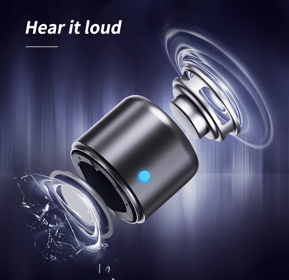 EWA A106 Pro Mini Bluetooth Speaker with Custom Bass Radiator, IPX7 Waterproof, Super Portable Speakers, Travel Case Packed