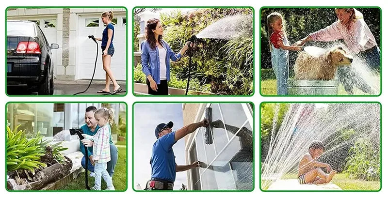 Expandable Magic Hose High-Pressure Car Wash Cleaning Water Gun Home Garden Watering Water Pipes Gardening Supplies 25FT-100FT