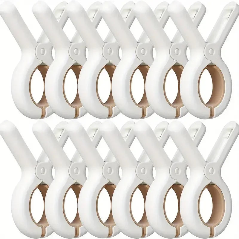 6/12Pcs Beach Towel Clips Plastic Clothespin Heavy Duty Laundry Clips to Keep Your Towel Clothes Blankets from Blowing Away