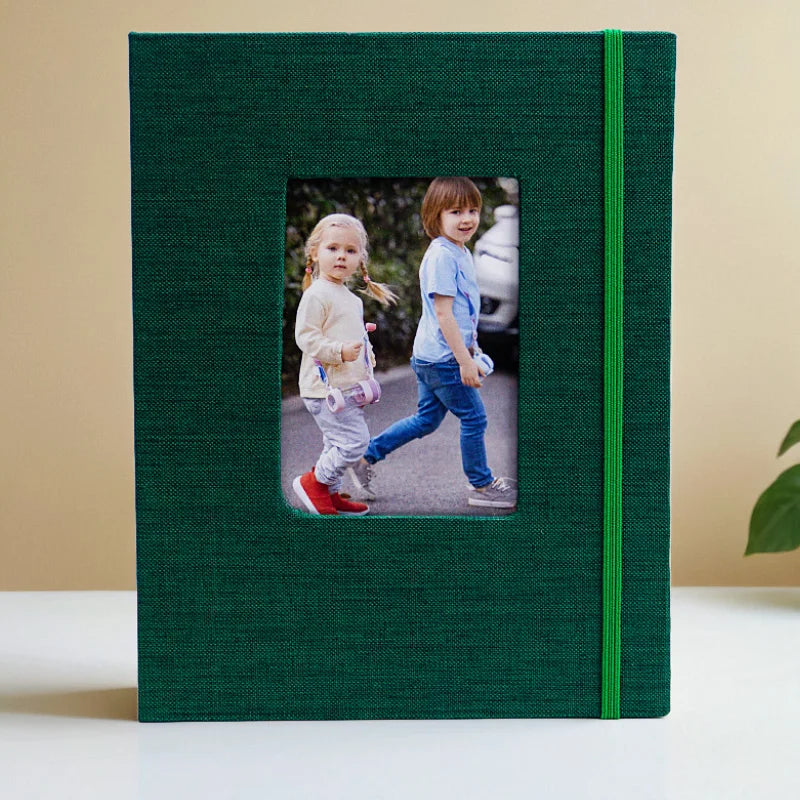 Album Insert Album Standard 6-inch, acid-free album with 52 vintage album with front window, wedding and family photo storage.