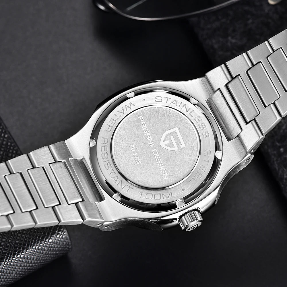 PAGANI DESIGN men's 1728 luxury Retro Mechanical Watch Men's Gift box stainless steel Sapphire glass 100m waterproof Men's Watch