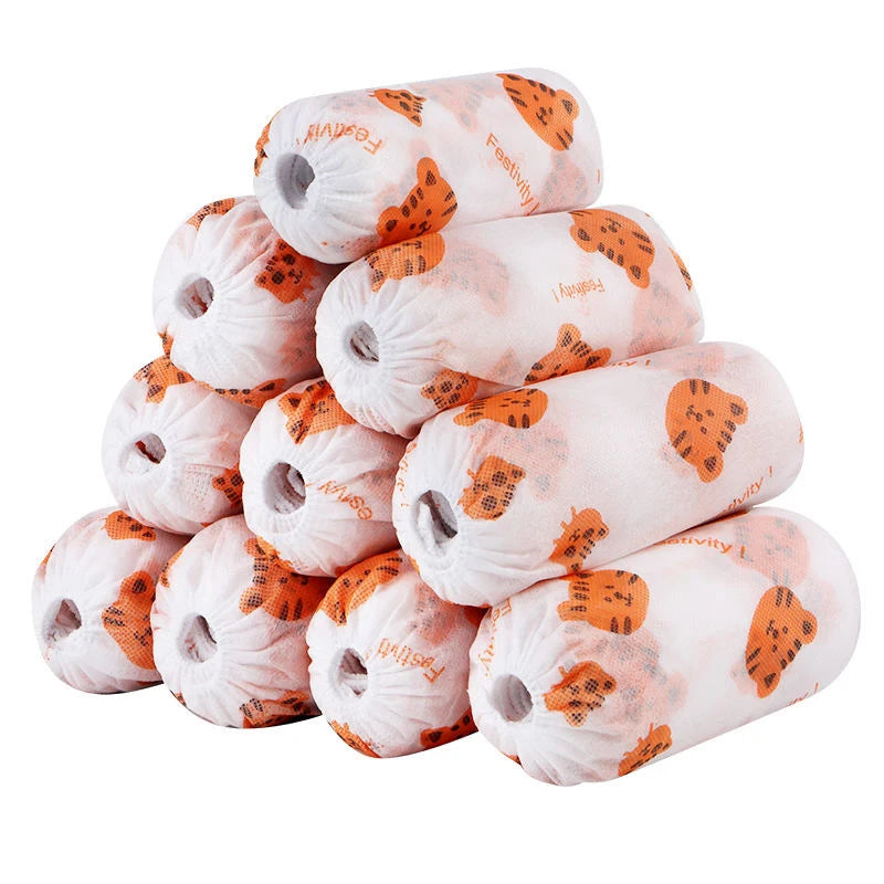 50 PCS Disposable Thickened Cartoon Shoe Covers,Home Indoor Non-slip Anti-dirty Foot Cover, Breathable Foot Covers For Shoes