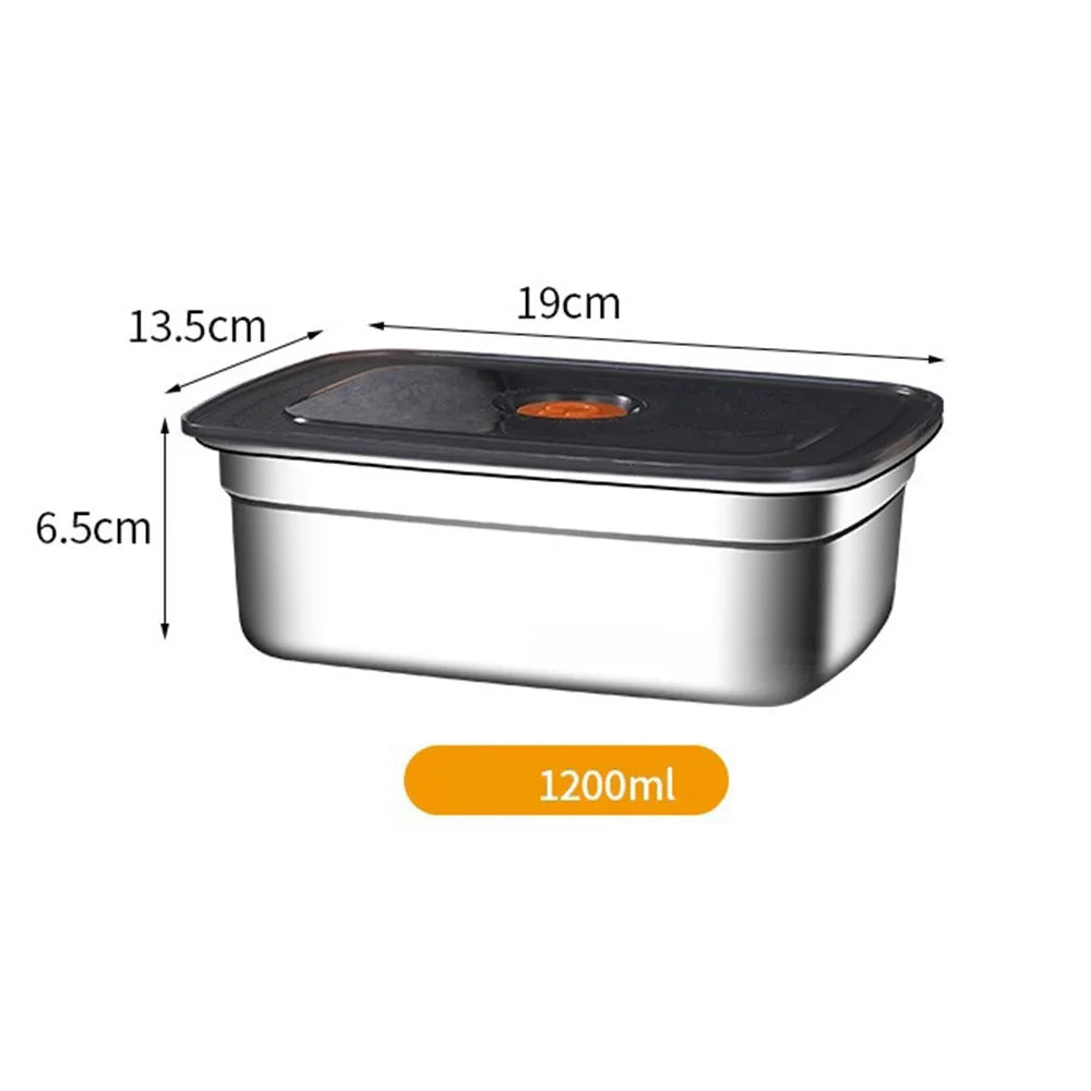 Stainless Steel Camping Lunch Box Sealed Microwave Suitable Preservation Box Large Capacity Leak-proof