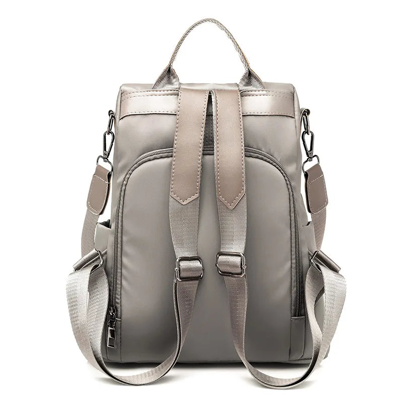 Anti-theft backpack women's bag 2024 new Korean version trendy fashion bag nylon canvas oxford cloth backpack