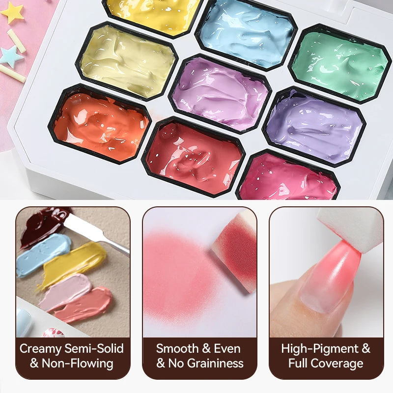 UR SUGAR 9 Colors Pat Painting Gel Nail 4 In 1 Semi Permanent Soak Off UV LED Nails Used For Gradient Stamping Pattern