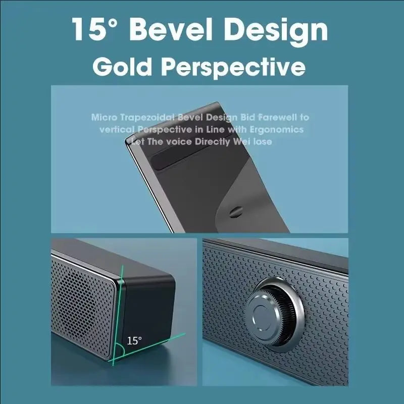 PC Soundbar Wired and  Bluetooth Speaker USB Powered Soundbar for TV Pc Laptop Gaming Home Theater Surround Audio System