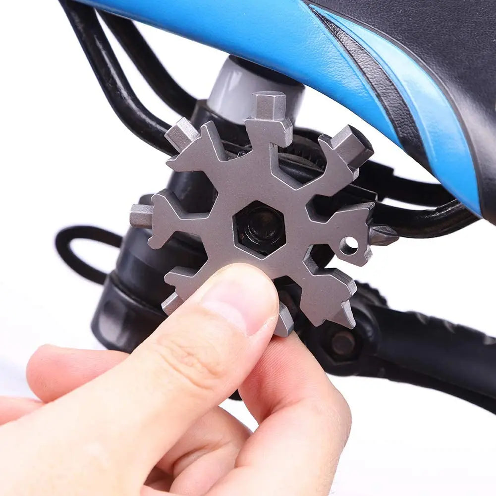 18-in-1 Stainless Steel Snowflakes Multi-tool Herramienta 18 En 1 Multifunctional Tool Copo De Nieve Llave Multiusos