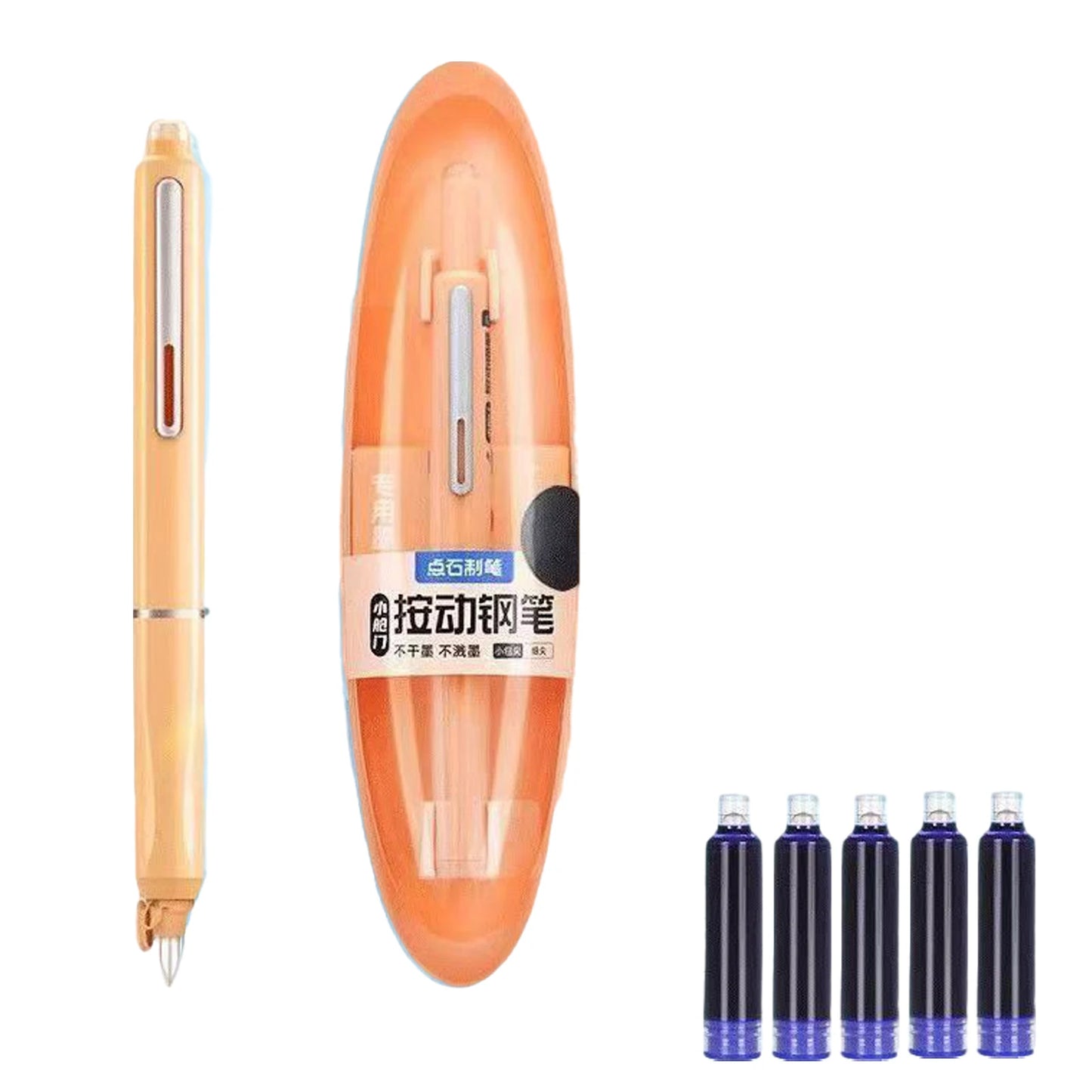 Retractable Fountain Pen Students Calligraphy Sketching Writing Ink Pen Have Refillable Ink Cartridges For Stud