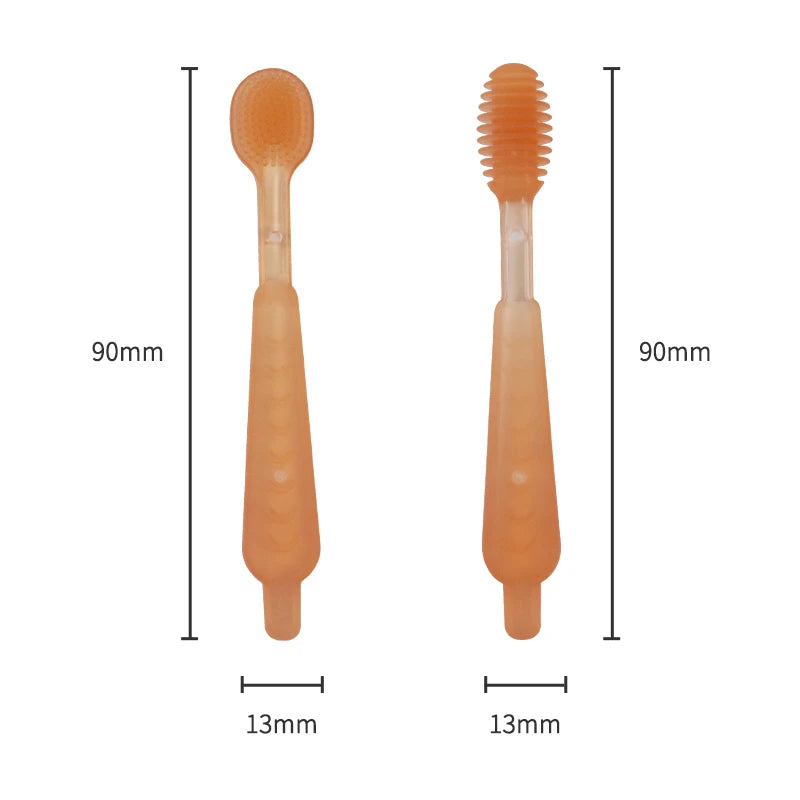 Baby Silicone Toothbrush 3d Wrapped Teeth Tongue Massage Brush Gently Cleans Milk Stains For Training Brush Teeth Child