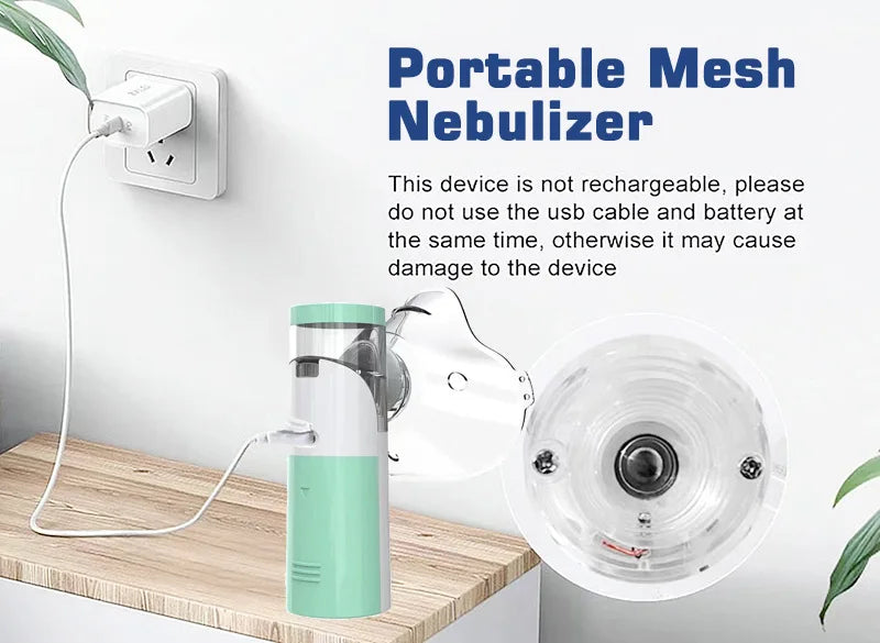 Medical Silent Mesh Nebulizer Handheld Asthma Inhaler Atomizer Children Health Care Mini Portable Nebulizer Humidifier