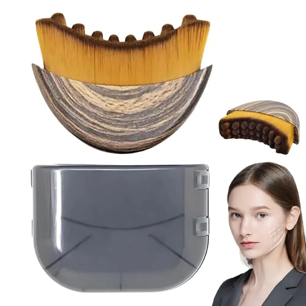 New Lymphatic Contour Face Brush for Lymphatic Drainage Massage Ergonomically Designed to Fit Skin Precisely