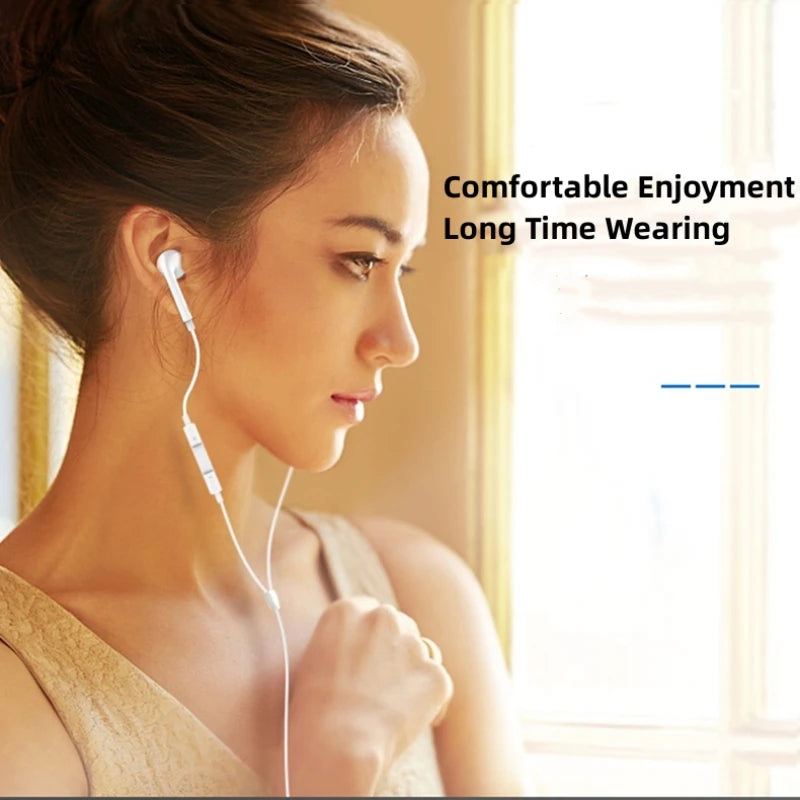 Type C 3.5mm Wired Earphones For in-ear Redmi Note Xiaomi 17 15 14 13 12 11 Pro Headphones Headset Samsung Huawei Phone Tablet