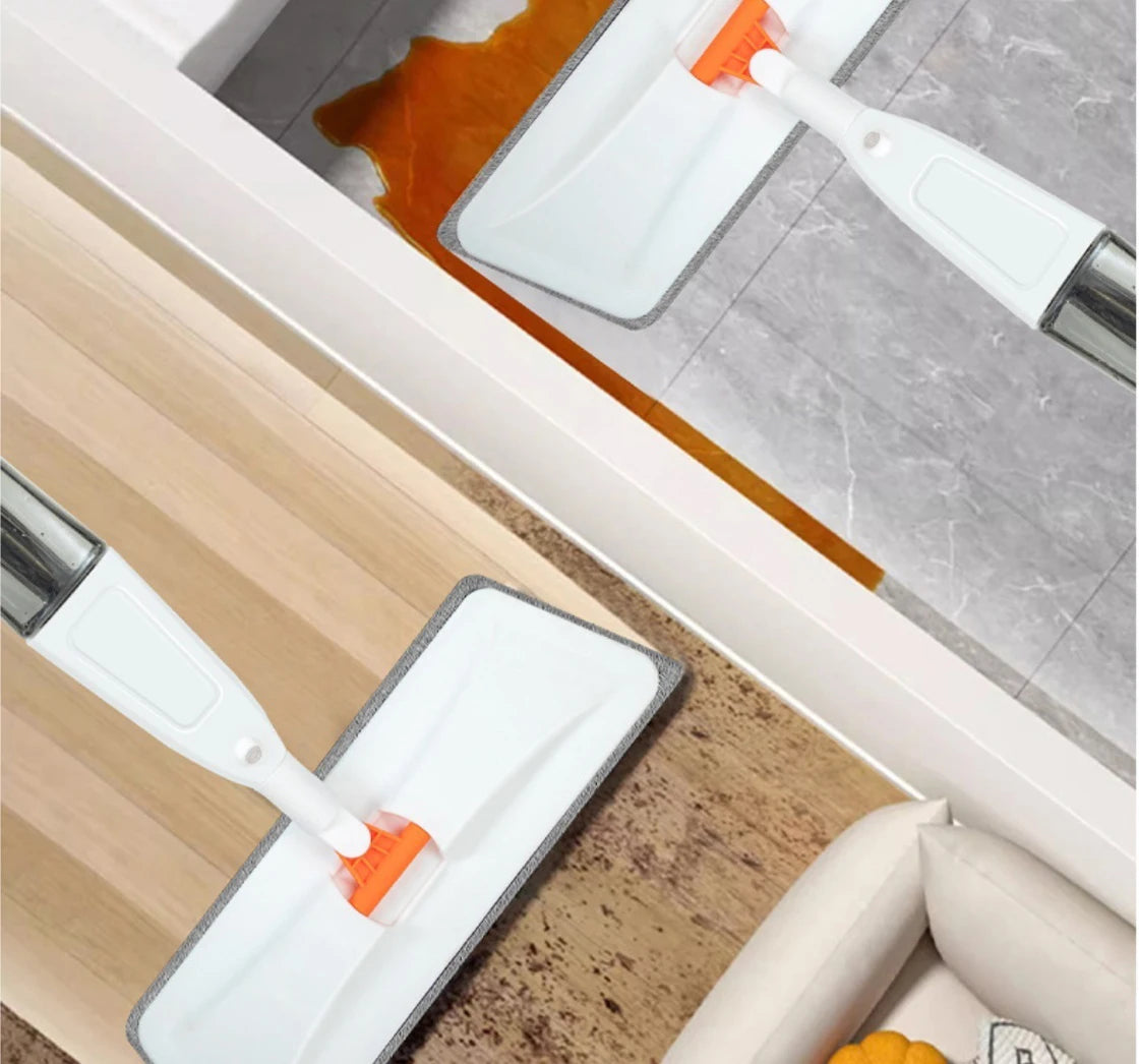 New Large Household Spray Mop With Replaceable Microfiber Pad For Wet And Dry Cleaning Microfiber Pads Rotating Spray Mop Broom