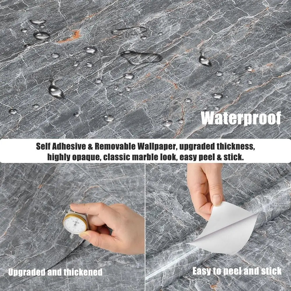 30x60cm Self Adhesive Tile Sticker Imitation Ceramic Tile Waterproof Imitation Marble Wall Sticker Moisture-Proof