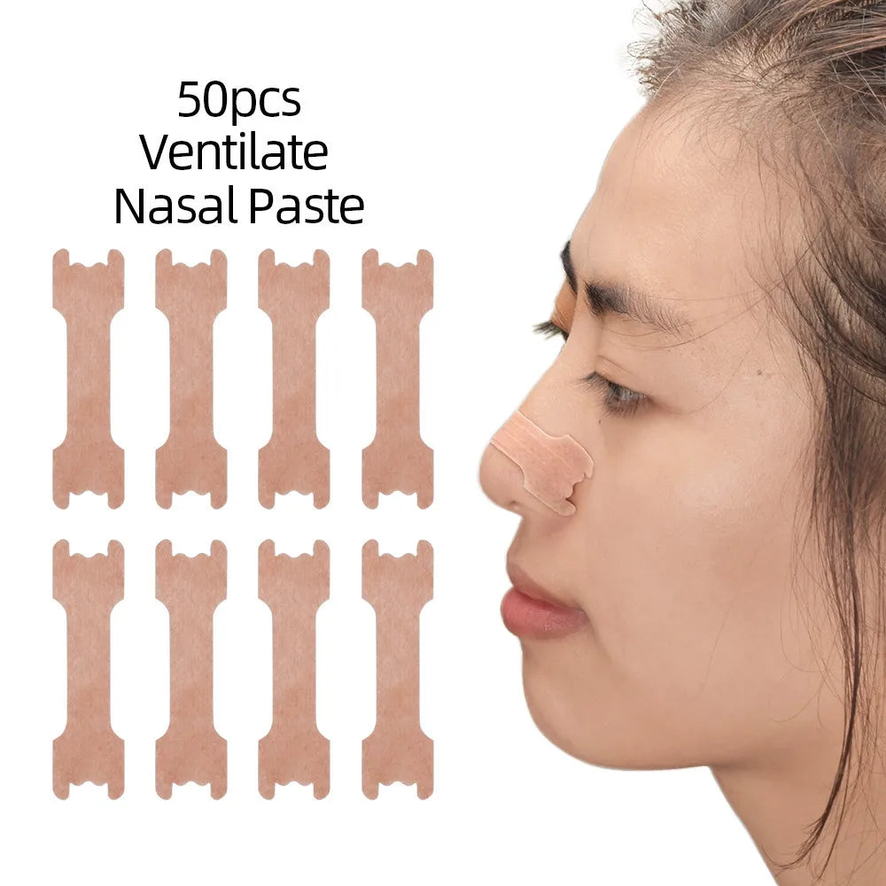 50/100pcs Breath Nasal Strips Stop Snoring Anti Snore Nose Strip Better Breathing Good Sleeping Patches for Men Women Use