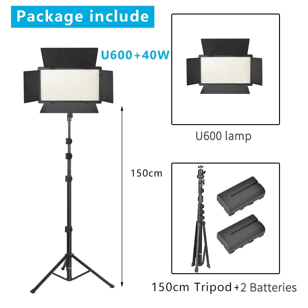 Nagnahz U800 U600 LED Photo Studio Light for Tiktok Youbute Game Live Video Lighting Portable Video Recording Photography Lamp