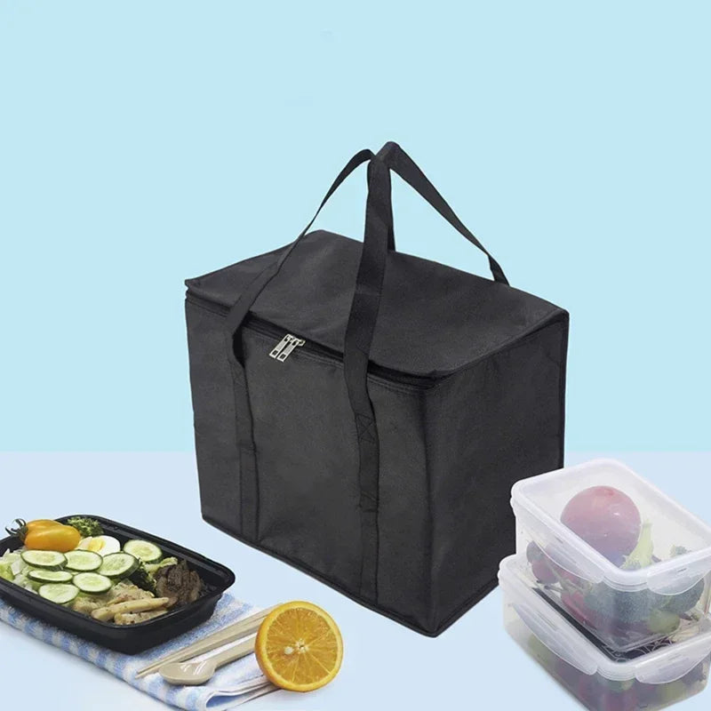 Leakproof Insulated Lunch Cooler Bag - Collapsible, Waterproof Thermal Tote with Ice Pack for Delivery & Outdoors