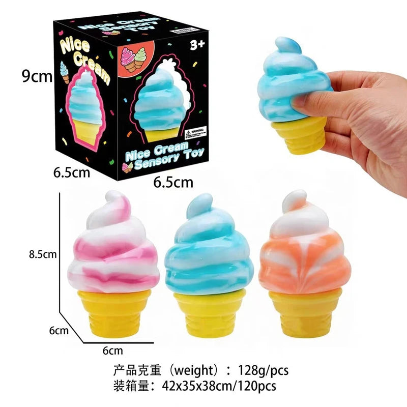 NeeDoh Ice Cream Stress Ball Fidget Toys Anxiety Stress Relief Sensory Toys Nice-Sicle Anti-Anxiety Squeeze Object For Kids