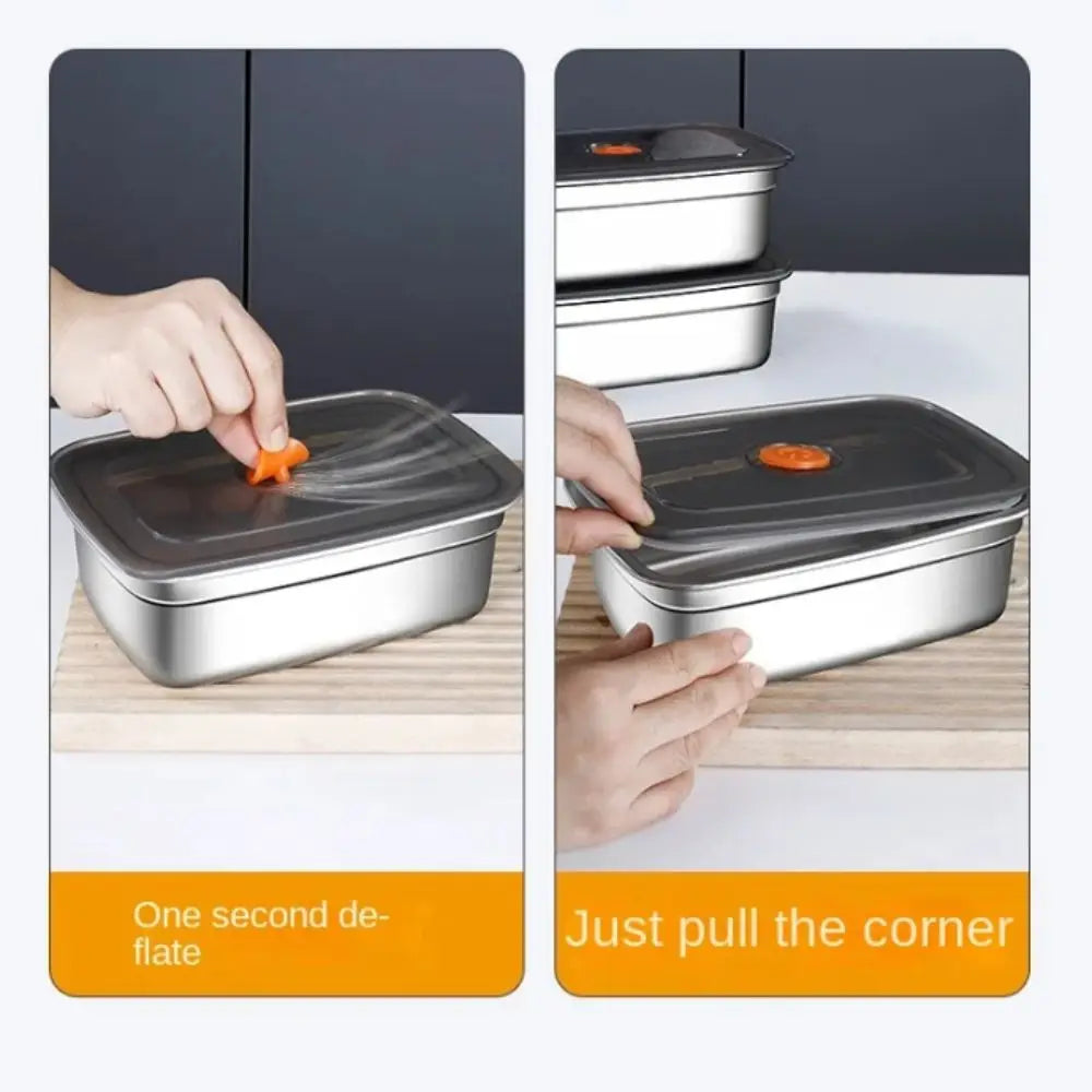 Stainless Steel Camping Lunch Box Sealed Microwave Suitable Preservation Box Large Capacity Leak-proof