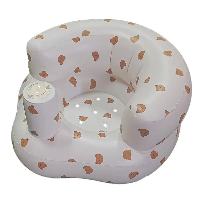 Children Inflatable Sofa,Inflatable Baby Sofa for Babies 3 Months & Up,Baby Seats for Infants, Blow Up with Built in Air Pump