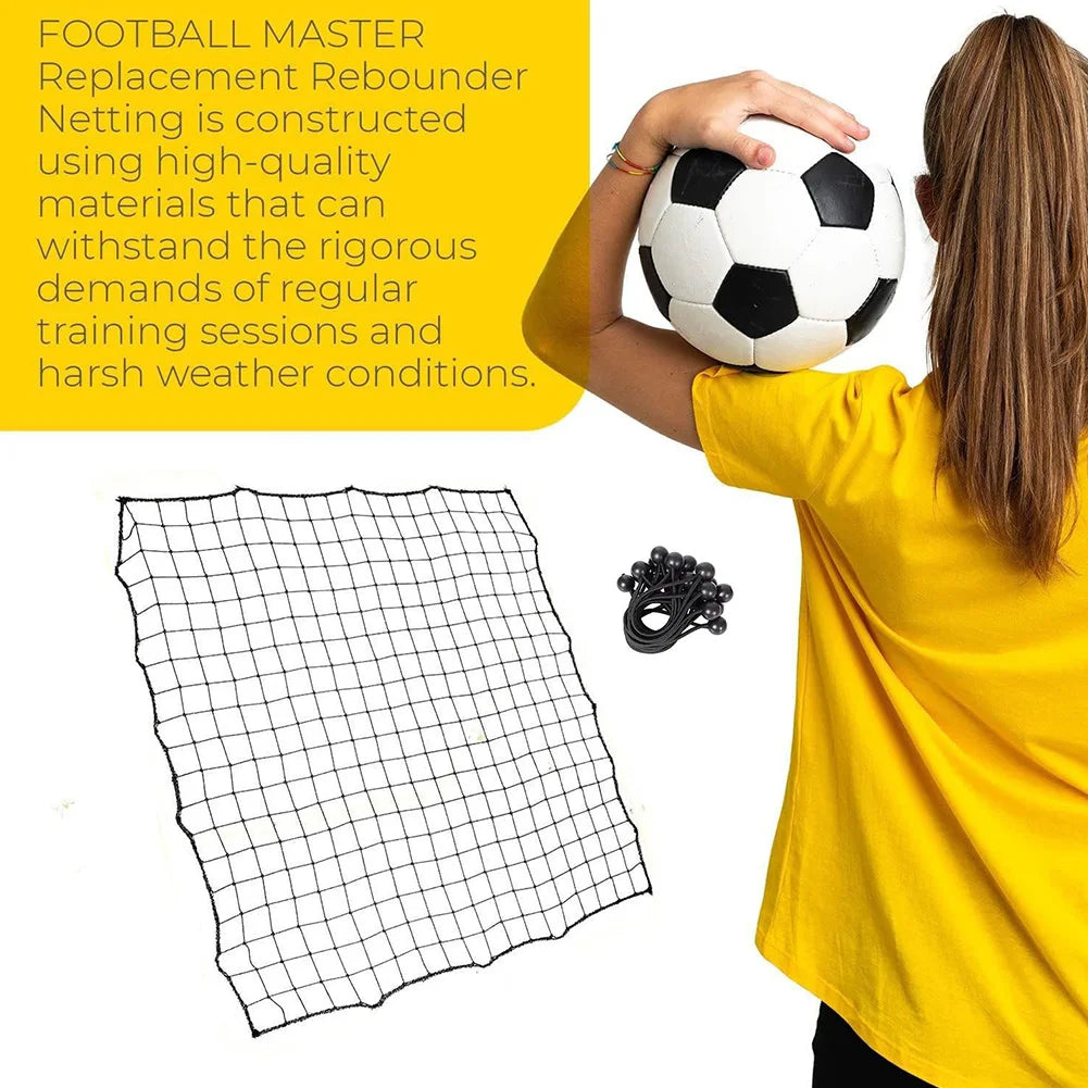 Soccer Rebounder Net with 20 Elastic Ropes Soccer Bounce Back Net Rebound Net Training Aid for Kids Teens & Adults