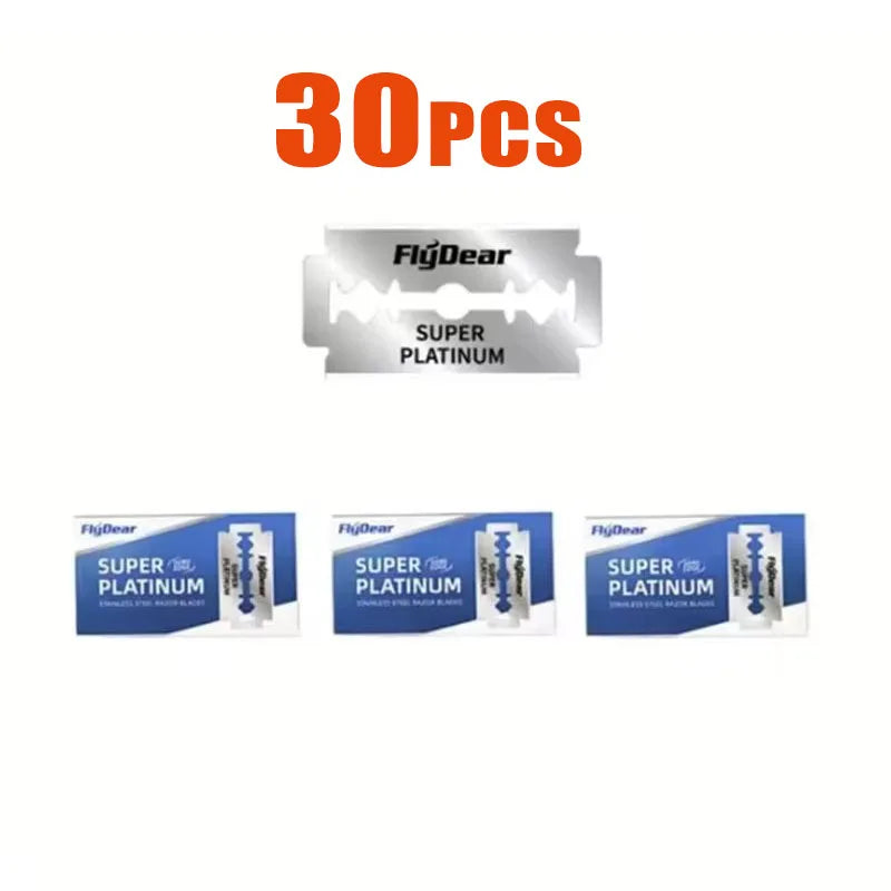 10/50/100Pcs Stainless Steel Razor Blade Old-Fashioned Manual Double-Sided Razor Blade Hairdressing Barber Shop Tools
