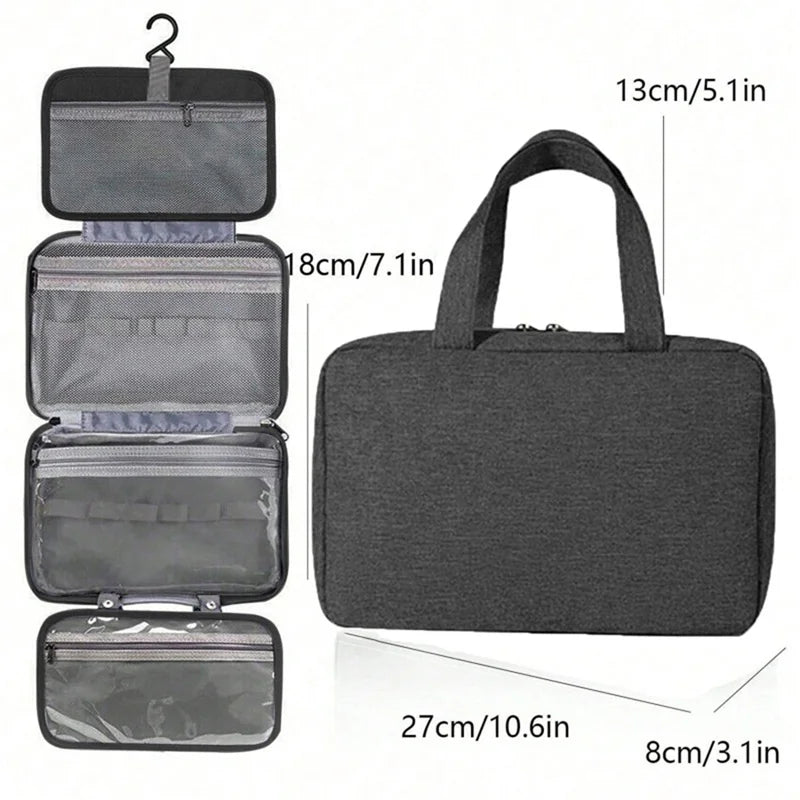 Travel Hanging Toiletry Bag Water-proof Cosmetic Storage Bag Bathroom Beauty Wash Bag AccessoryTowel Bag Wet Dry Separated Bag
