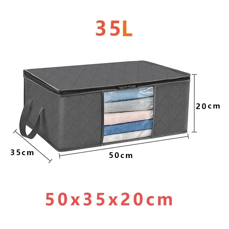 Wardrobe Closet Clothes Organizers Clothing Storage Boxes Bag Storages Blanket Storage Foldable Storages Bin Bedding Storage