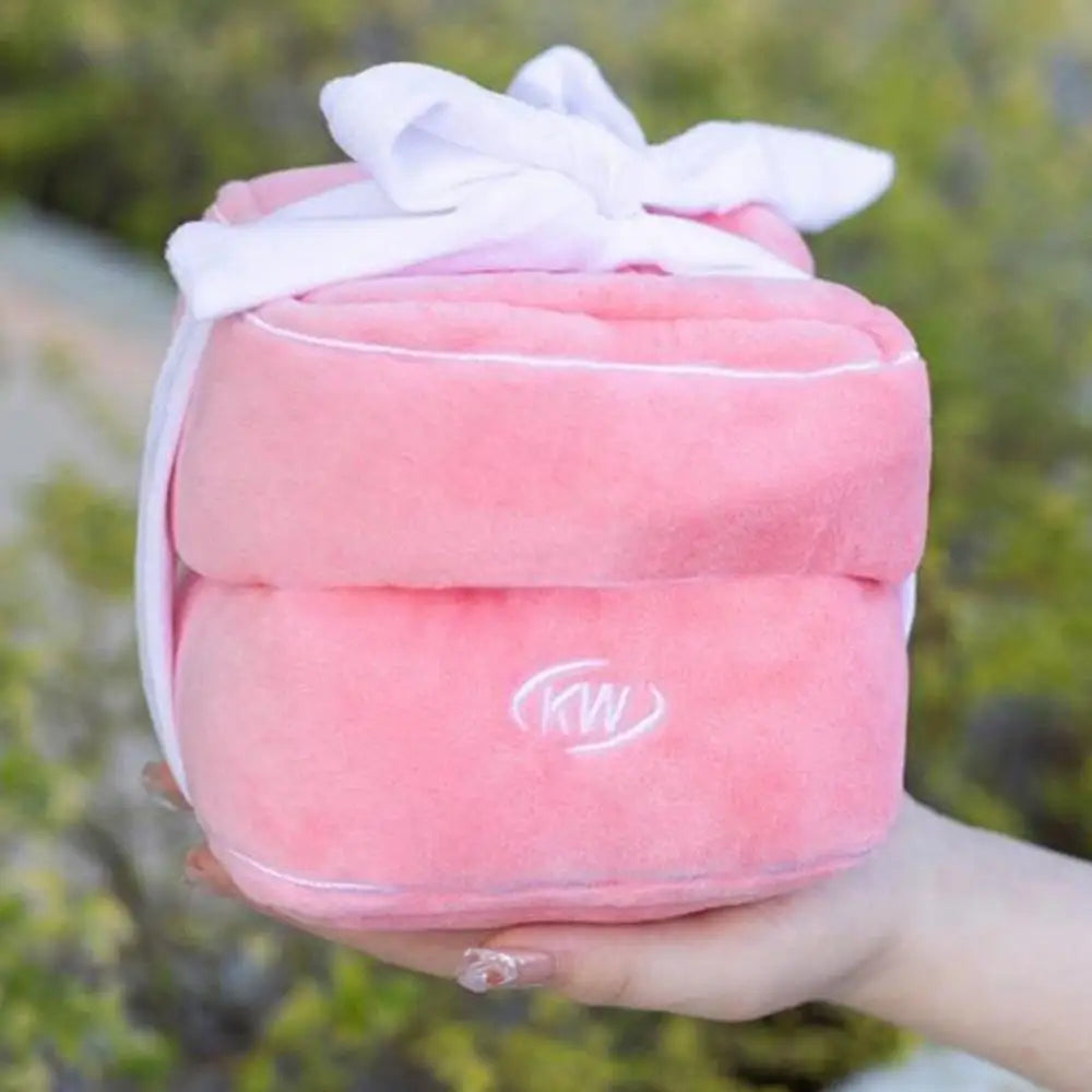 Cute Ring Box Plush Toy Heart Shape Diamond Ring Case Couple Mysterious Surprise Box Memory Wedding Valentine's Day Gift Present