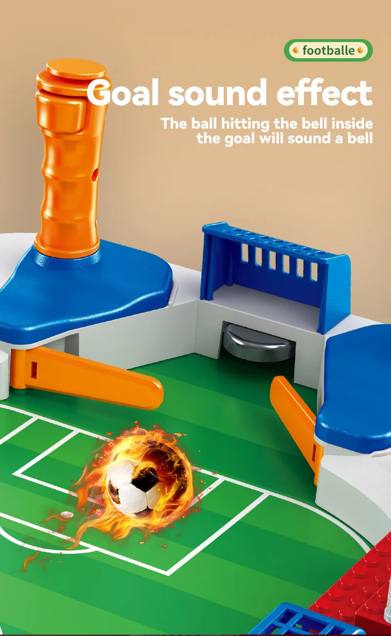 Mini Tabletop Soccer Game Double Flip Control High Barrier Foosball Board Game for Adults Indoor Entertainment Football Toy